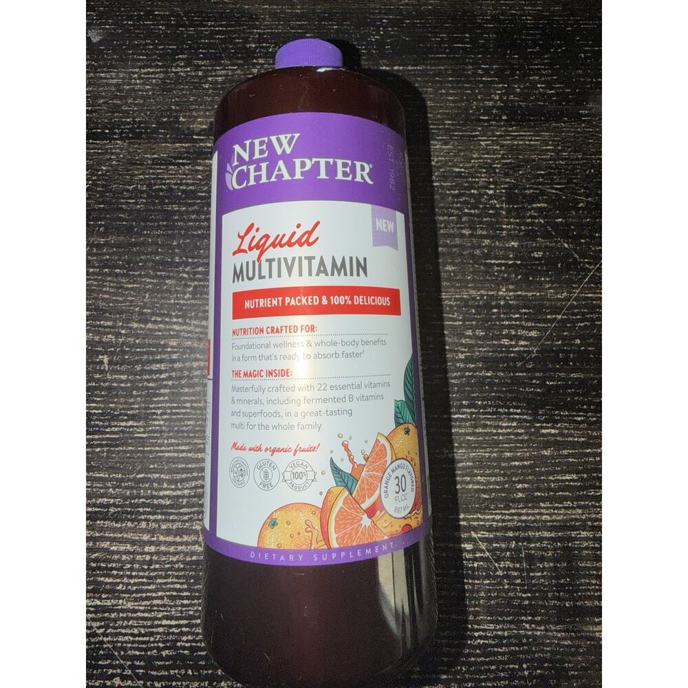 New Chapter Liquid Multivitamin Orange Mango, 30 fl oz